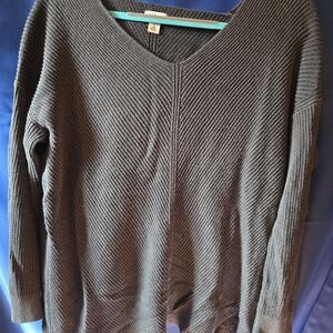 L.L. Bean Gray V-Neck Sweater